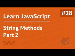 Learn JavaScript In Arabic 2021 - #028 - String Methods Part 2