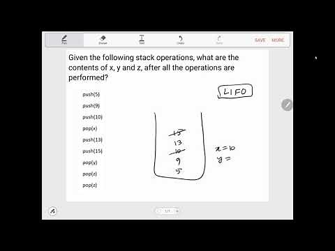 Stack operations (push and pop)