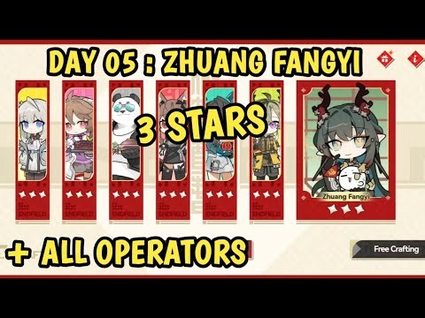 (END) Stage ZHUANG FANGYI 3 Stars & All Operators , A Spring Note Warmly Crafted Event Endfield
