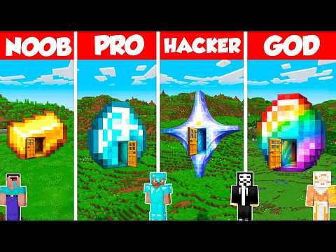 Base in Treasure Item Build Battle Challenge - Noob vs Pro vs Hacker vs God - Minecraft Animation