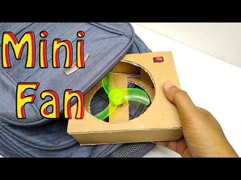 How To Make A Portable Mini Fan | DIY Mini Fan At Home | Electric Fan
