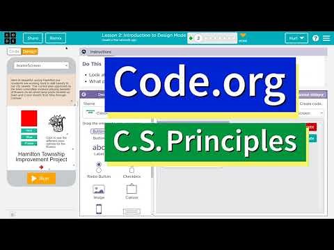 Code.org Lesson 2.1 Introduction to Design Mode | Tutorial with Answers | Unit 3 CS Principles