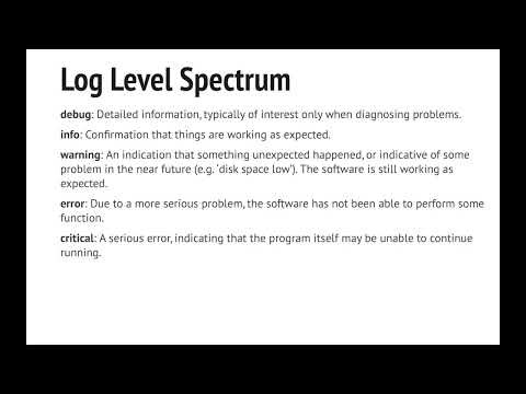 Python Logging Severity Levels
