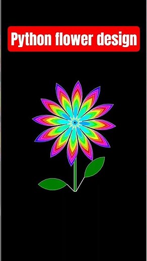 flower design using python turtle code #coding #flowerdesign #newsong #thalapathy #coding #sk