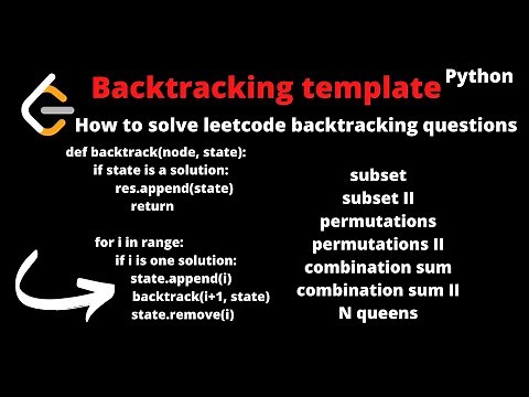 BACKTRACKING TEMPLATE | How to solve Leetcode backtracking questions