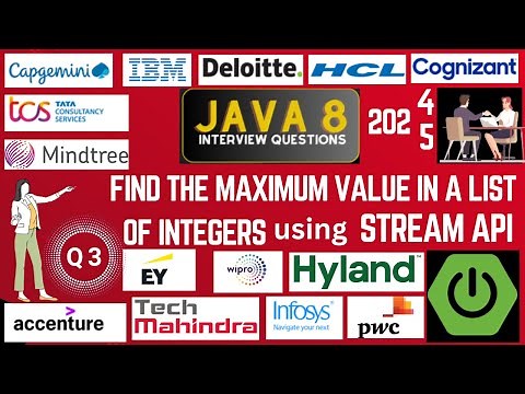 Java 8 Stream API Interview Questions: Find the Maximum Value in List of Integers using Stream API