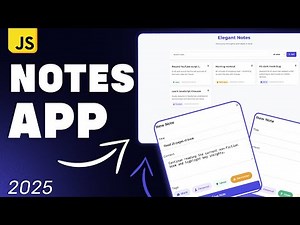 Build a Notes App with HTML CSS JavaScript - Full Project for Beginners