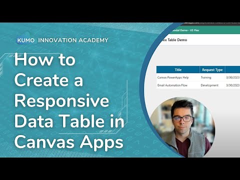 How to Build a Responsive Data Table in Canvas Apps