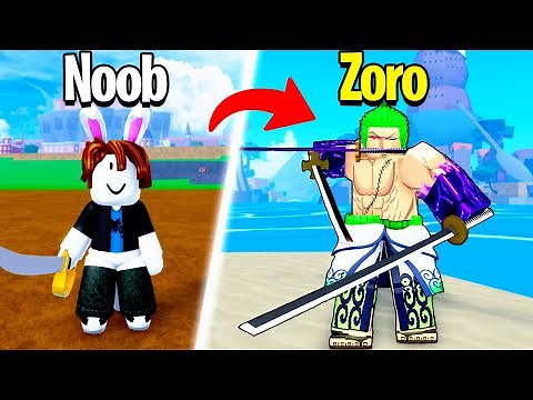 Upgrading NOOB to GOD Zoro in Blox Fruits..