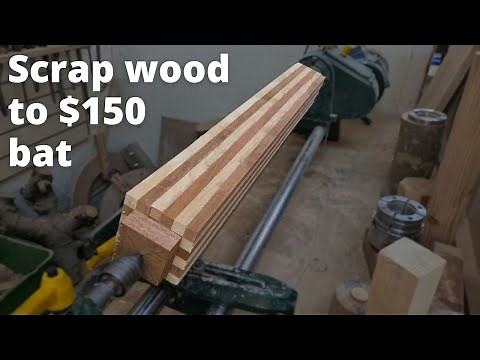 Woodturning - Battenberg Baseball Bat