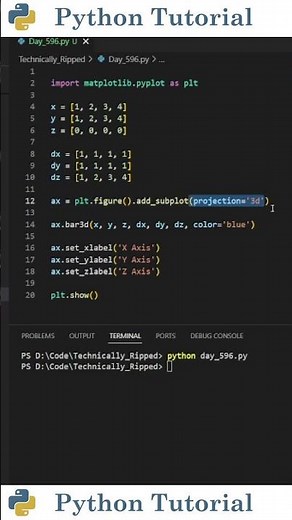 Creating 3D Bar Chart With Matplotlib | Python Tutorial