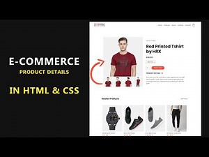 Part 3 Ecommerce Website Design In HTML & CSS | Create eCommerce Site Product Details Page