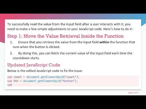 Solving the Problem: JavaScript Doesn't Read the Value from HTML Input