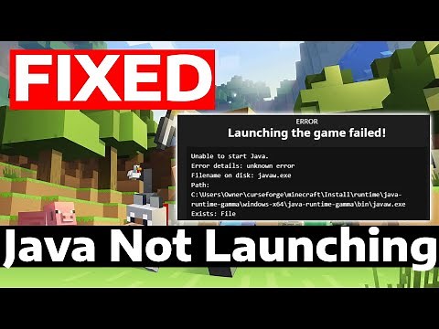 How To Fix Minecraft Java Not Launching Launching The Game Failed Error