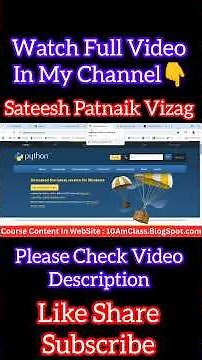 How To Install Selenium WebDriver With Python By Sateesh Patnaik | Check Desc #python #shorts #short