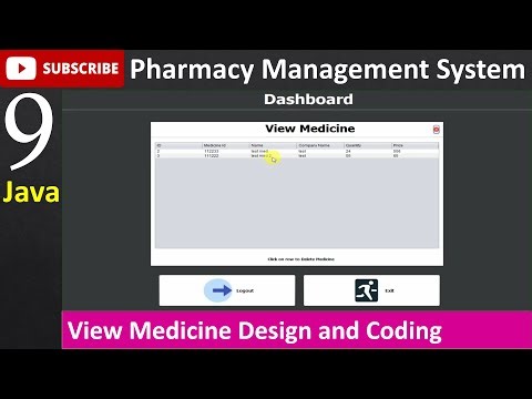 9. Pharmacy Management System in java - View Medicine Page (JFrame, Mysql Database, Netbeans IDE)