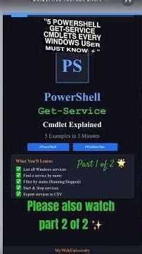 “5 PowerShell Get-Service Commands Every Windows User Must Know ⚡”