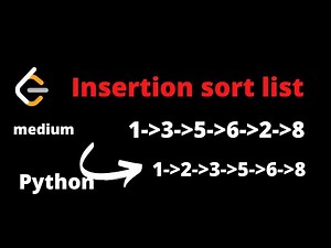 LEETCODE 147 INSERTION SORT LIST PYTHON | leetcode insertion sort