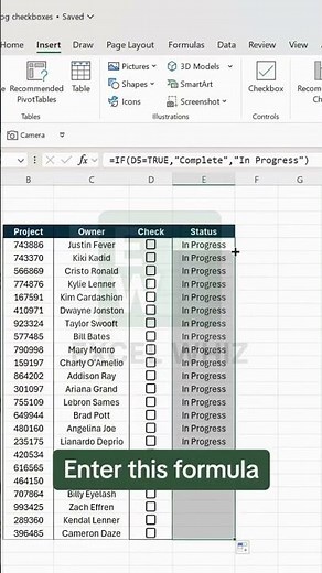 How to Colour Code Rows with Checkbox in Excel! #excel