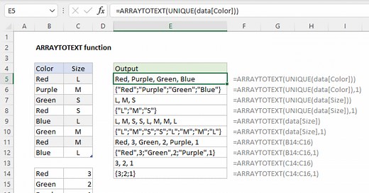 ARRAYTOTEXT Function