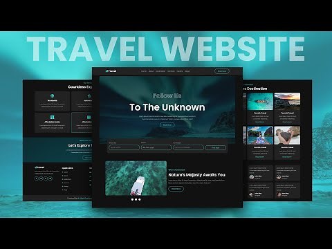 Create A Responsive Tour & Travel Agency Website Design - HTML CSS / SASS JAVASCRIPT | Step By Step