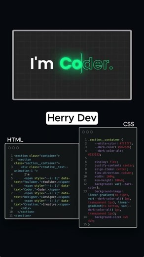 ✨ Mind-Blowing Text Animation with HTML5, CSS3 & JavaScript! #shorts #shortsvideo #coding #html5