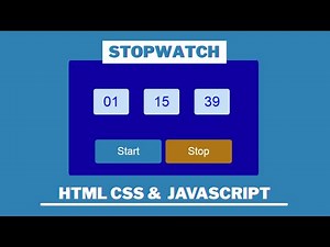 How to Create Stopwatch using HTML CSS JavaScript | Make JavaScript Stopwatch Step-by-Step Tutorial