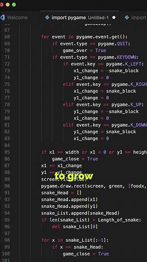How to create snake game in Python | #python