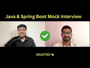 ✅ Mock Interview | Java & Spring Boot | Experienced | Full Stack Developer Interview Preparation