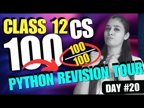 Day 20 | 100 MCQs on Python Revision Tour | CBSE Class 12 Computer Science #class12cs #board2024
