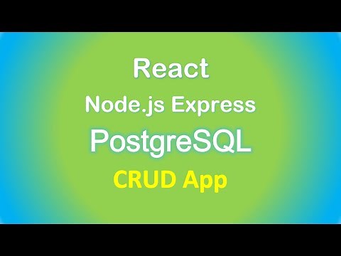 React + Node.js + PostgreSQL: CRUD example with Express Rest APIs