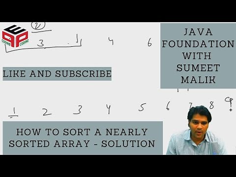How to Sort a nearly Sorted Array - Solution | Hashmap and Heap | D S and Algorithms in JAVA
