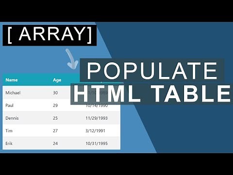 JSON Array to HTML Table with Javascript