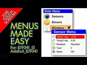 Menu library for touch screens or buttons - ILI9341 displays