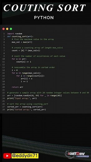 Python Short Code - Counting Sort