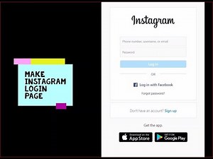 How to make Instagram login first page using HTML and CSS .
