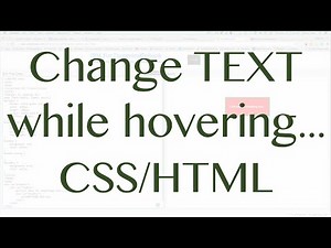 Change Text While Hovering - CSS/HTML