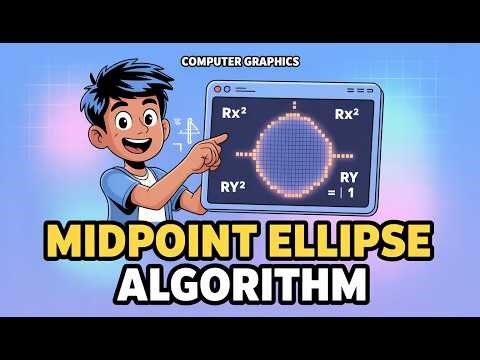 🥚 Midpoint Ellipse Algorithm 🕳️ | Drawing Algorithms | Computer Graphics | ProfGuru