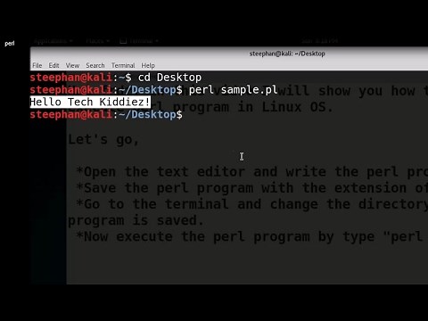 How to write and run PERL program in Linux OS.