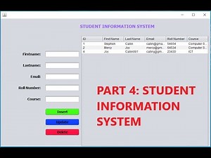 Part 4: Student information system | Student Management System in java netbeans and mysql
