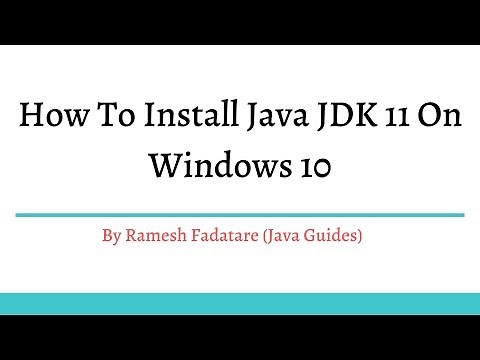 How To Install Java JDK 11 On Windows 10