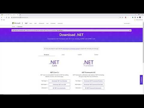 Download and Install .NET core in 1 minute