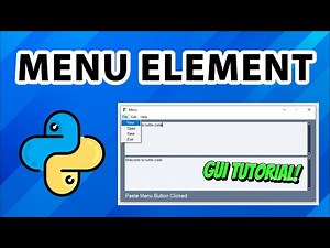 Menu Bar Element GUI App With Python PySimpleGUI - Tutorial 25
