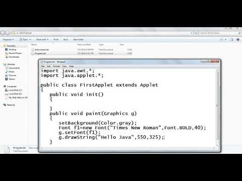How to Create an Applet Program and Run the Applet Program