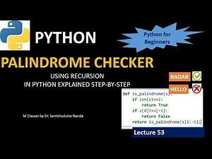 🔁 "Palindrome Checker Using Recursion | Python Explained