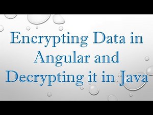 Encrypting Data in Angular and Decrypting it in Java