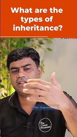 What are the types of inheritance ? | A Visual Overview