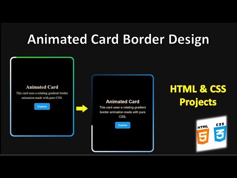 Html CSS Border Animation | HTML and CSS projects.
