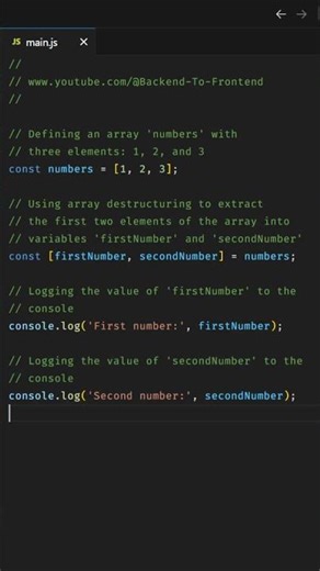 🚀 Simplify Your JS Code with Array Destructuring!