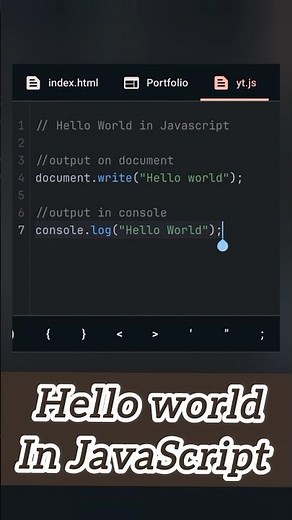 Hello world program in javascript #helloworld #javascript #beginners